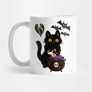 Happy Halloween Cute Black Cat Mug